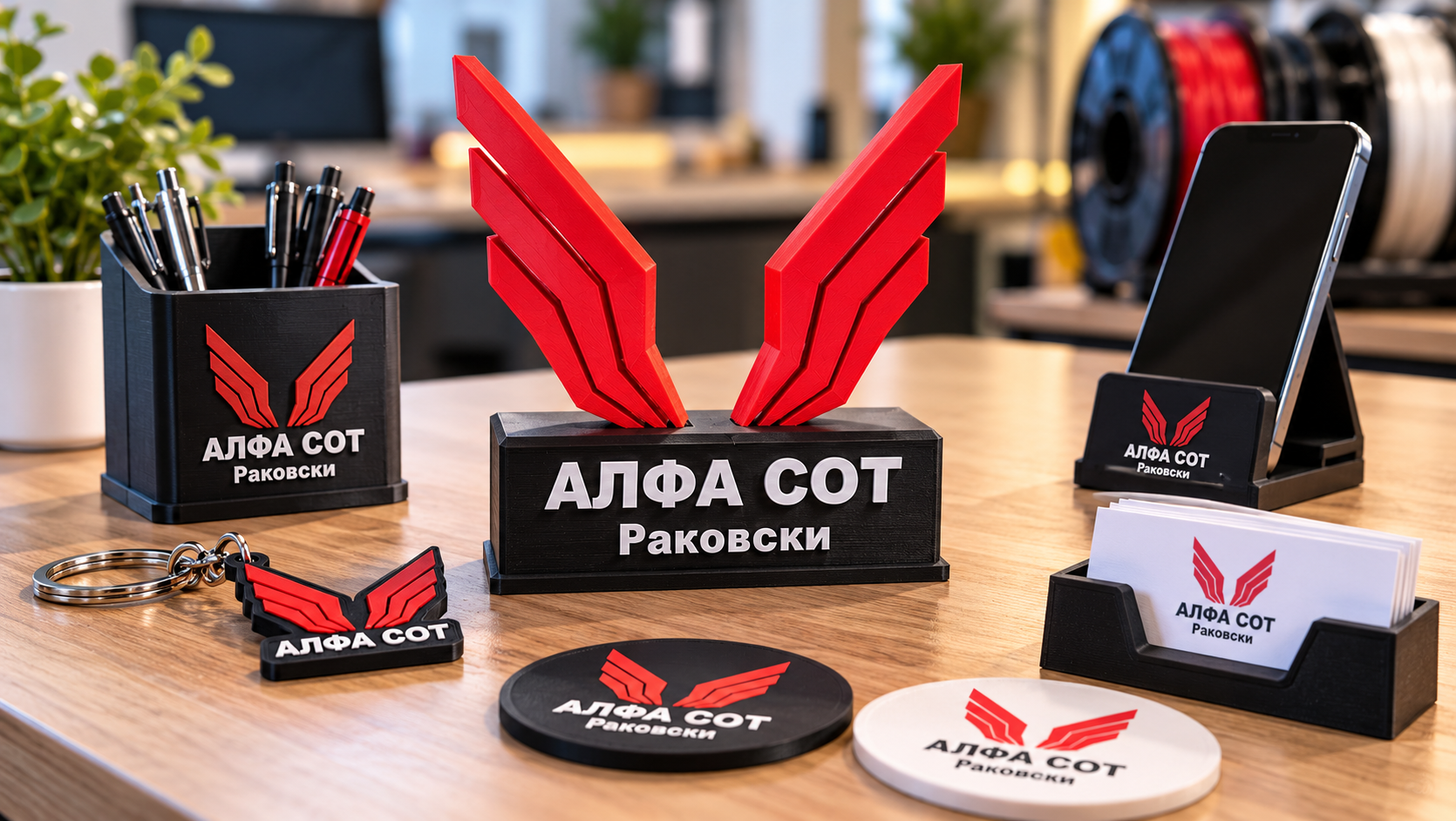 3D принтирана статуетка с лого