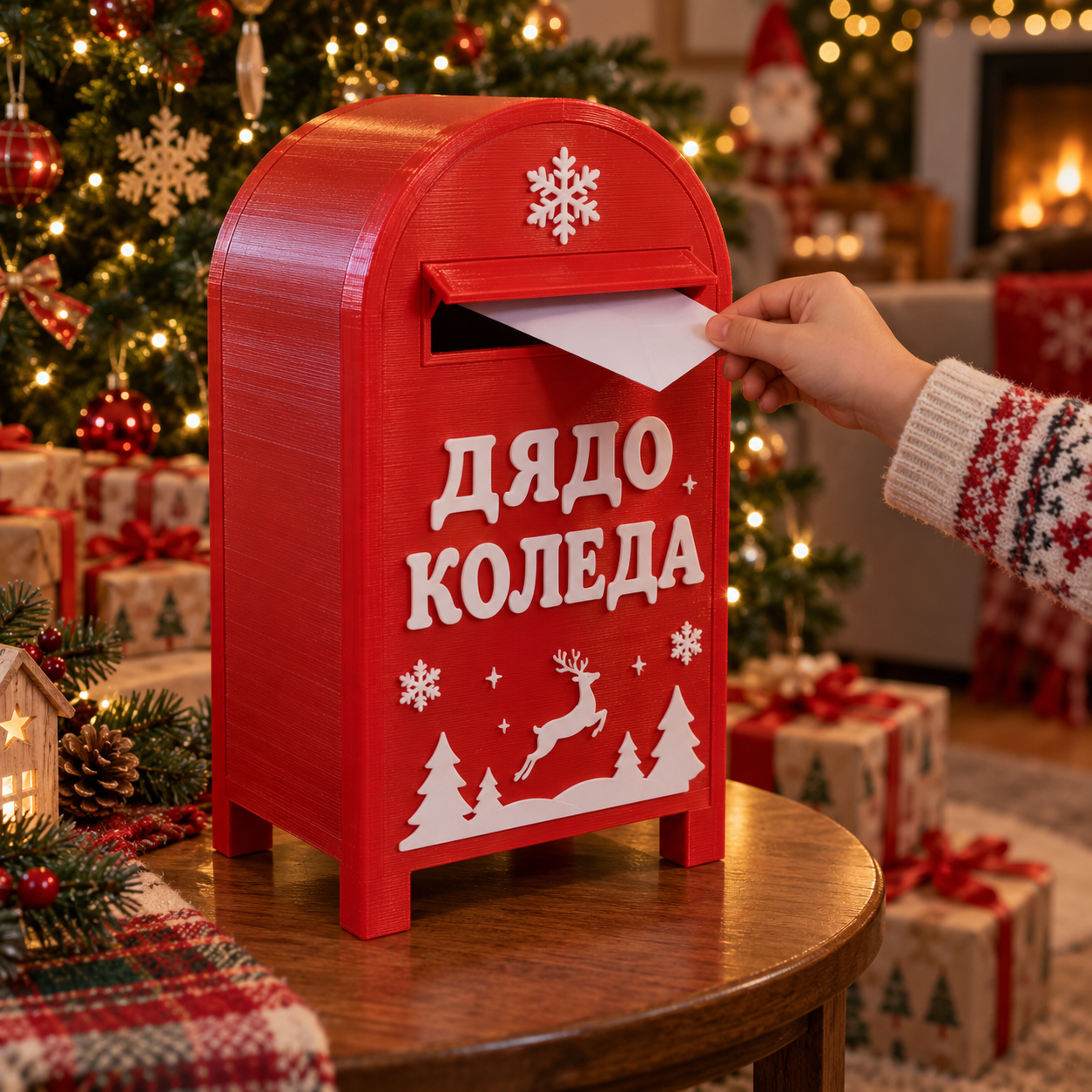 3D пощенска кутия за писма до Дядо Коледа